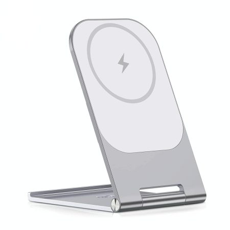 15W Magnetic Wireless Charger For Iphone 12+ - Silver