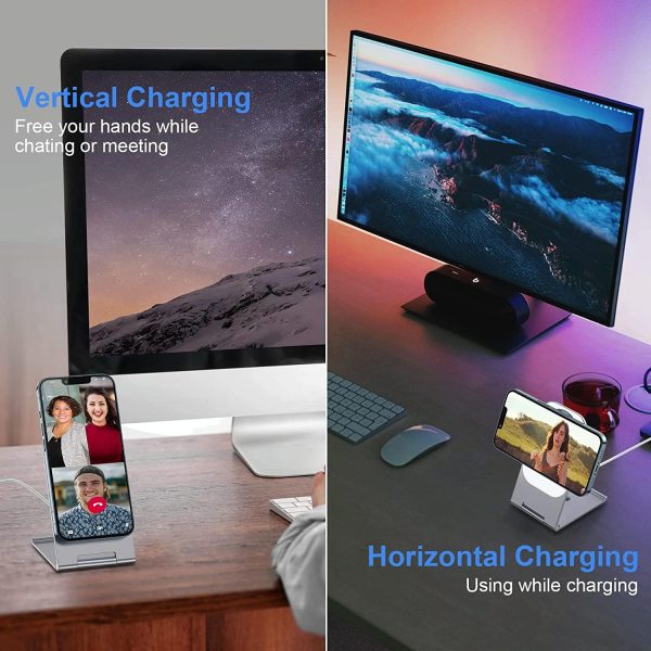 15W Magnetic Wireless Charger For Iphone 12+ - Silver - Image 12