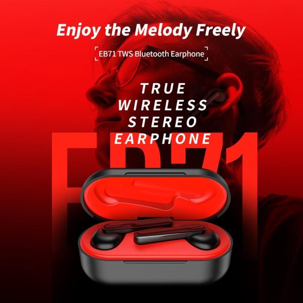 Waterproof Wireless Bluetooth Earphones - Stereo 5.0 - Black - Image 4
