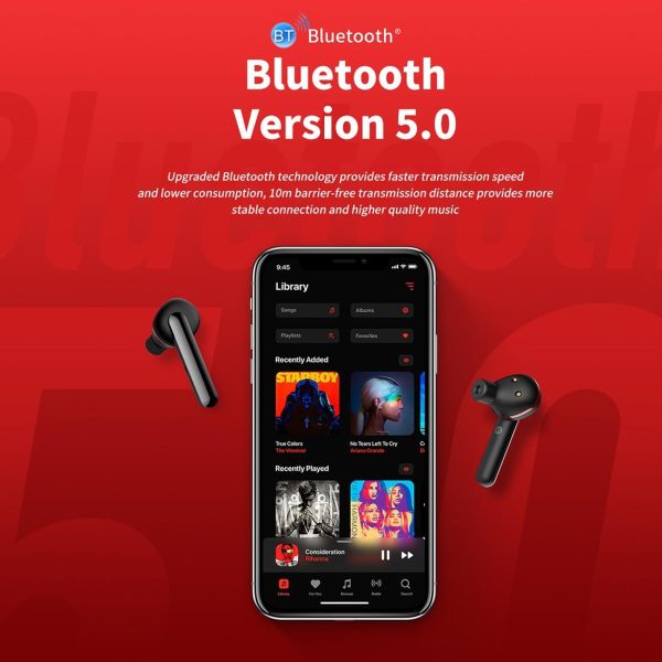 Waterproof Wireless Bluetooth Earphones - Stereo 5.0 - Black - Image 15