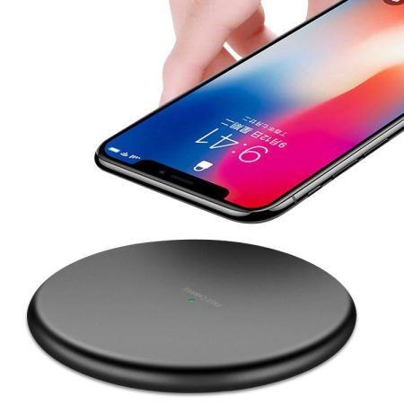 9V 1A Qi Fast Wireless Charger 1M Cable - Black