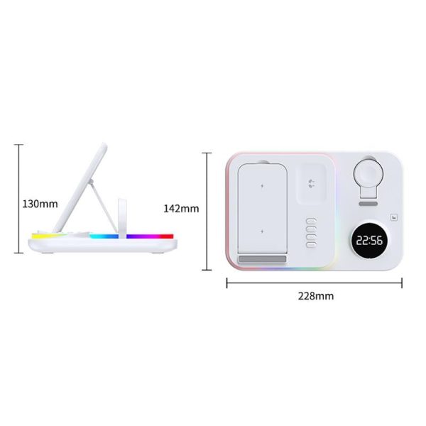30W Wireless Charger Multifunctional - Black - Image 3
