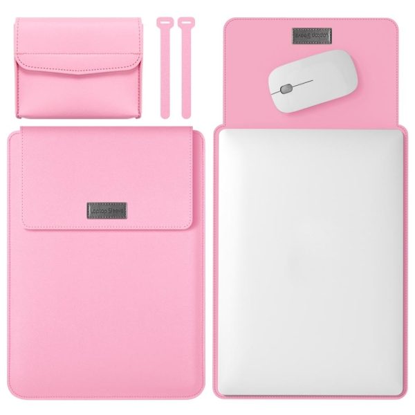 Lightweight 4-in-1 Leather Laptop Bag - 13 / 14 Inches Portable - Pink