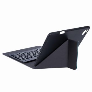 Bluetooth Keyboard Leather Case For Ipad 9.7 2018 / 2017 With Backlight & Three-Fold Holder - Dark Night Green - Image 13