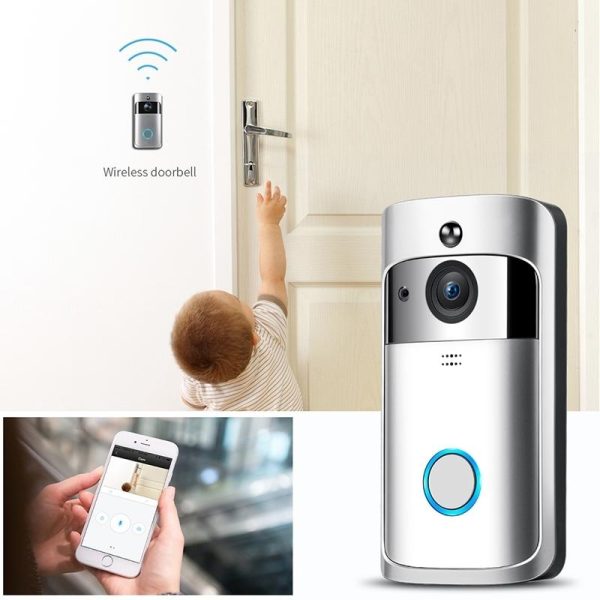 Smart Wifi Video Doorbell With Night Vision & Wide-Angle Camera - 720P Low Power Mobile Remote - Black - Image 13