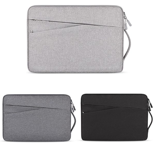 Polyester Laptop Liner Bag with Small Bag - Fits 14.1-15.4 Inch Devices - Deep Space Gray - Image 3