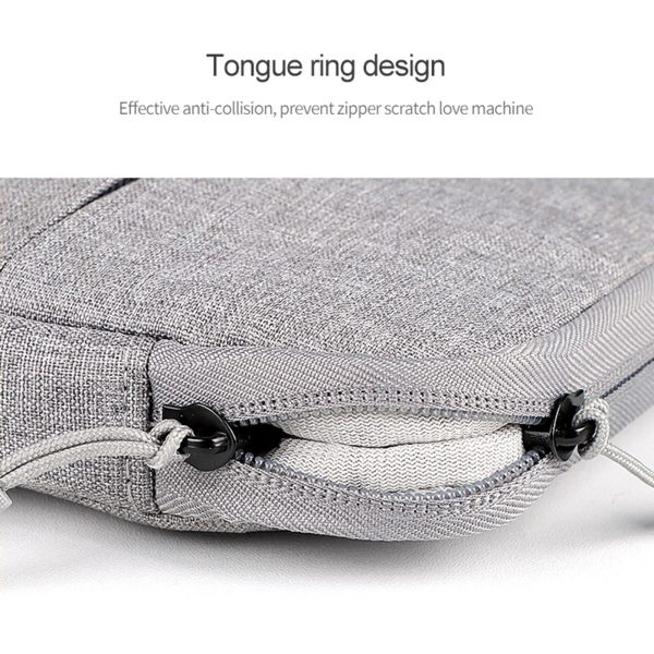 Polyester Laptop Liner Bag with Small Bag - Fits 14.1-15.4 Inch Devices - Deep Space Gray - Image 8