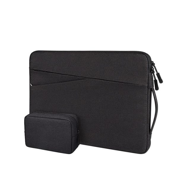 Polyester Laptop Liner Bag with Small Bag - Fits 14.1-15.4 Inch Devices - Deep Space Gray - Image 10