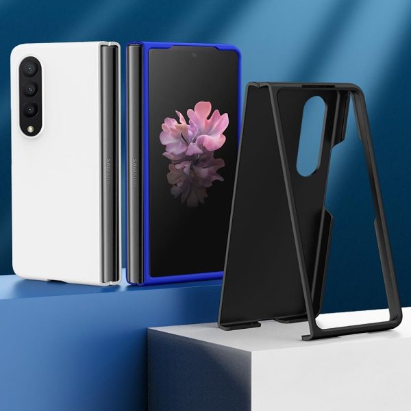 For Samsung Galaxy z Fold4 5G Smooth Skin Phone Case with Big Hole Fuel Injection - Blue - Image 3
