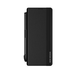 Samsung Galaxy z Fold 4 Leather Phone Case with Pen Slot - Shockproof - Black - Image 11