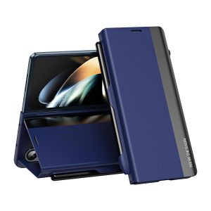 Samsung Galaxy z Fold 4 Leather Phone Case with Pen Slot - Shockproof - Black - Image 14