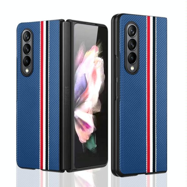 Shockproof Twill Phone Case for Samsung Galaxy z Fold 4 - Pc Tpu - Red - Image 9