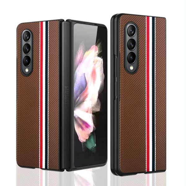 Shockproof Twill Phone Case for Samsung Galaxy z Fold 4 - Pc Tpu - Red - Image 11