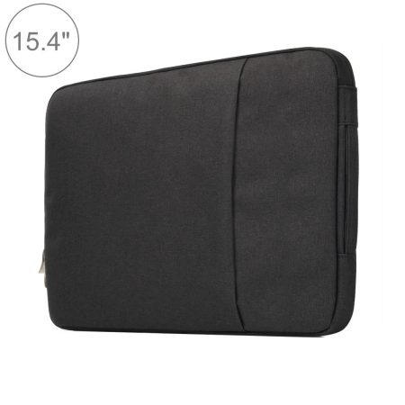 Universal Denim Laptop Bag for 15.4 Inch Notebooks - Fits Macbook Air / Pro - Portable & Stylish - 39.2x28.5x2cm - Black