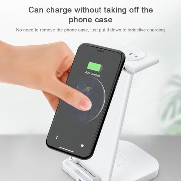 3 In 1 Foldable Charging Stand For Iphones Apple Watch And Airpods - Black - Image 9