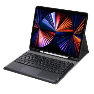 Detachable Bluetooth Keyboard Tablet Case For Ipad Pro 12.9 - Ultra-Thin With Touchpad Pen Slot & Holder - Black - Image 7