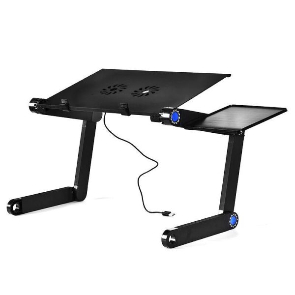 Adjustable Laptop Stand with Fans & Mouse Pad - Portable & Foldable - Image 3