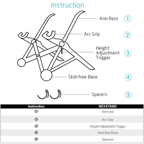 Adjustable Foldable Laptop Stand - Portable Desk Holder - Image 11