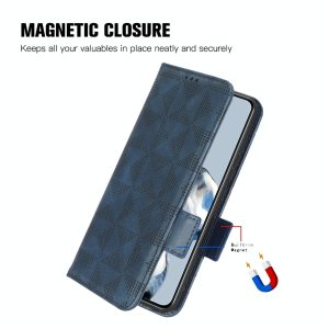 Symmetrical Leather Triangle Phone Case for Samsung Galaxy z Fold 4 - Blue - Image 7