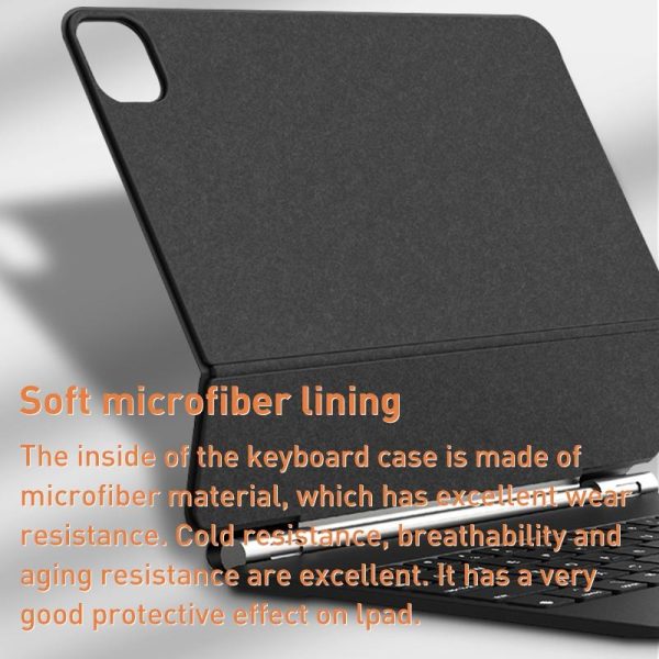 Bluetooth Keyboard Leather Case For Ipad Pro 12.9 - Magic Suspended Black - Image 6
