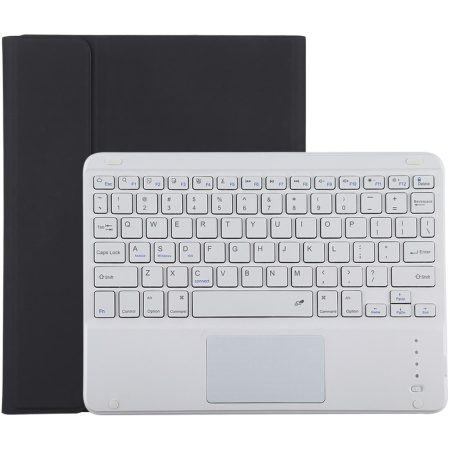 Bluetooth Keyboard & Tablet Case For Ipad 10.2 / Ipad Air 2019 - Detachable Touch Pad Pen Slot Holder - Microfiber Leather - Black