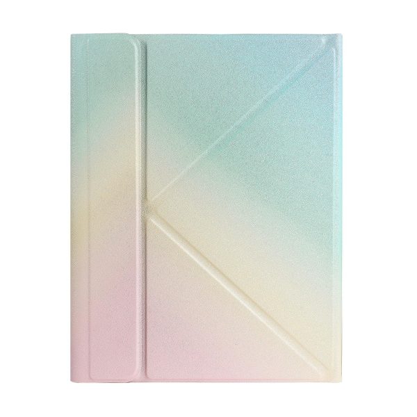 Bluetooth Keyboard Leather Case For Ipad Pro 11 With Triangle Holder & Pen Slot - Fits 2021 / 2020 / 2018 & Air 4 10.9 - Splittable - Gradient Rainbow - Image 2