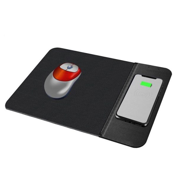 10W Qi Wireless Charger Mouse Pad 26.2 X 19.8 X 0.65Cm - Black - Image 2