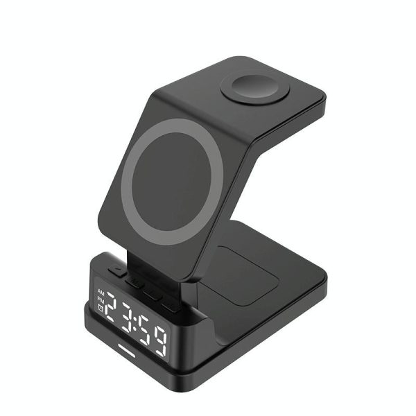 15W 4 In 1 Magnetic Desktop Wireless Charger Black - Image 3