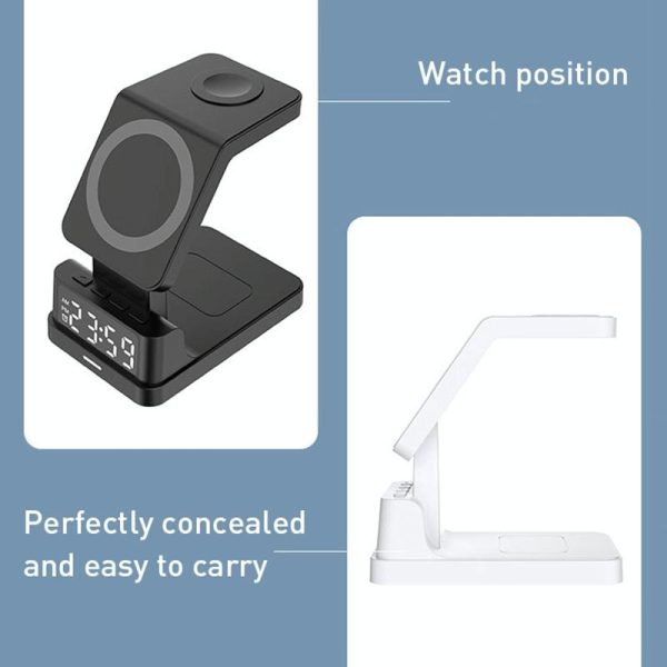 15W 4 In 1 Magnetic Desktop Wireless Charger Black - Image 6