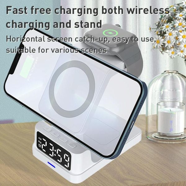 15W 4 In 1 Magnetic Desktop Wireless Charger Black - Image 7