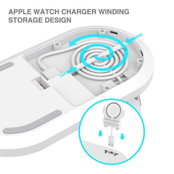 3 In 1 Wireless Charger For Phones Iwatch Airpods - Black - Image 5
