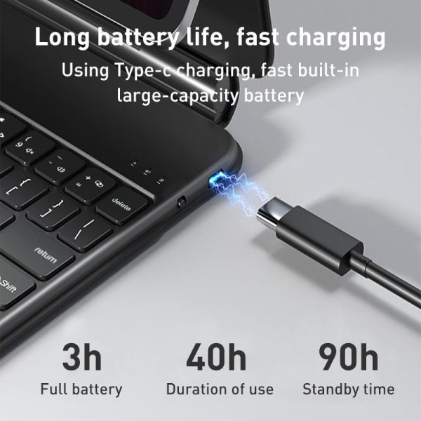 2022 T89 Magic Bluetooth Keyboard Leather Case For Ipad 10.9 Gen 10 - Black - Image 8