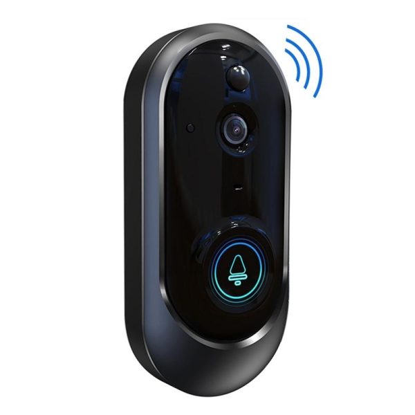 Smart Wifi Video Doorbell With Remote Monitoring & Voice Intercom - 720P 6400Mah Black - Image 2