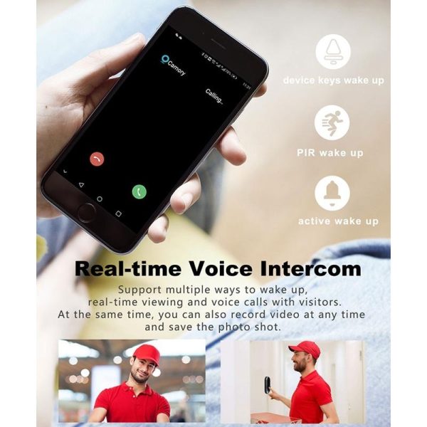 Smart Wifi Video Doorbell With Remote Monitoring & Voice Intercom - 720P 6400Mah Black - Image 5
