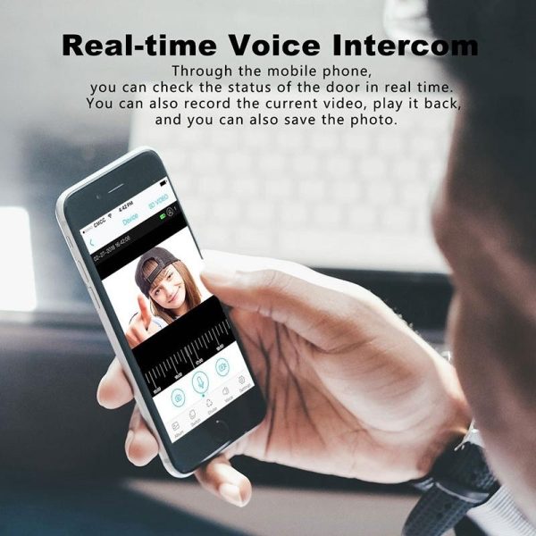 Smart Wifi Video Doorbell With Remote Monitoring & Voice Intercom - 720P 6400Mah Black - Image 14