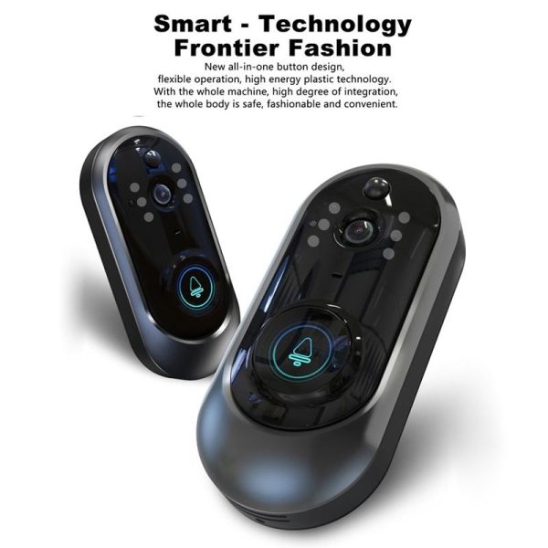 Smart Wifi Video Doorbell With Remote Monitoring & Voice Intercom - 720P 6400Mah Black - Image 15