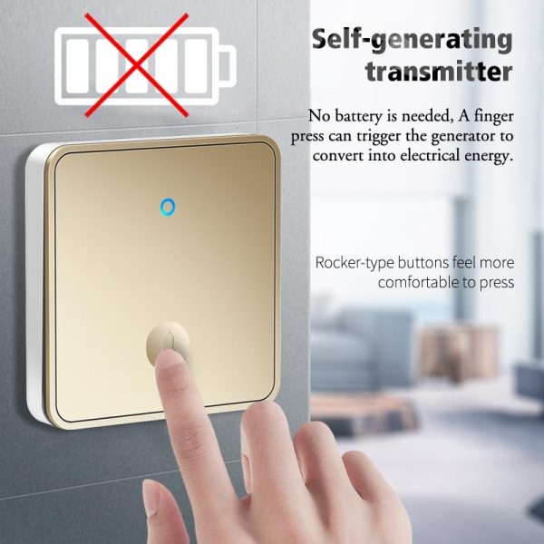 Wireless Self-Generating Doorbell - 1 For 1 Offer - White - Image 5
