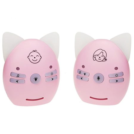 Wireless Baby Monitor With Voice Intercom And Night Light - Pink