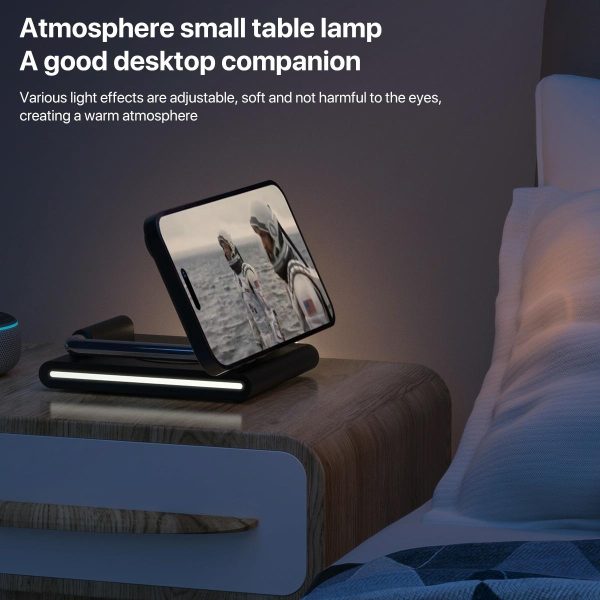 15W Foldable Magnetic Wireless Charger - Black - Image 12