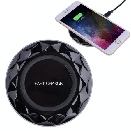 1M Fast Charging Wireless Charger Diamond Qi Standard - Black