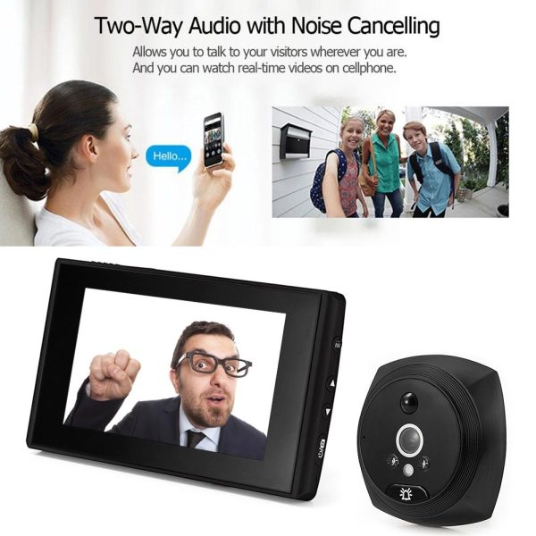 4.3 Screen Video Doorbell With 2.0Mp Resolution - Black - Image 8