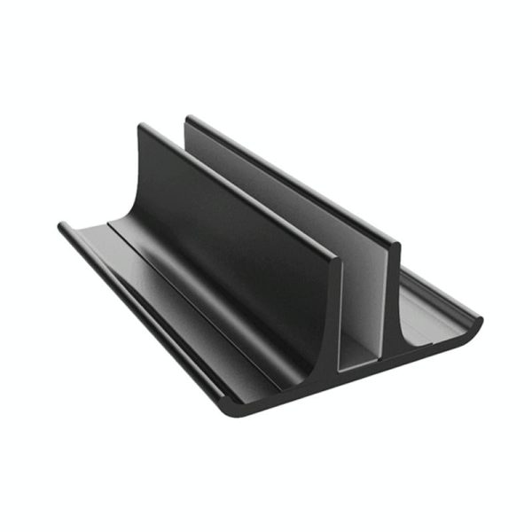 Adjustable Vertical Laptop Stand - Portable Aluminum Alloy Base Black - Image 3