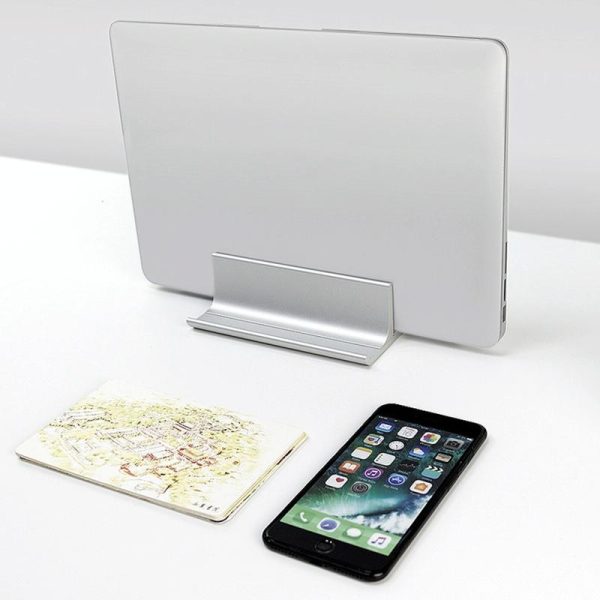 Adjustable Vertical Laptop Stand - Portable Aluminum Alloy Base Black - Image 7
