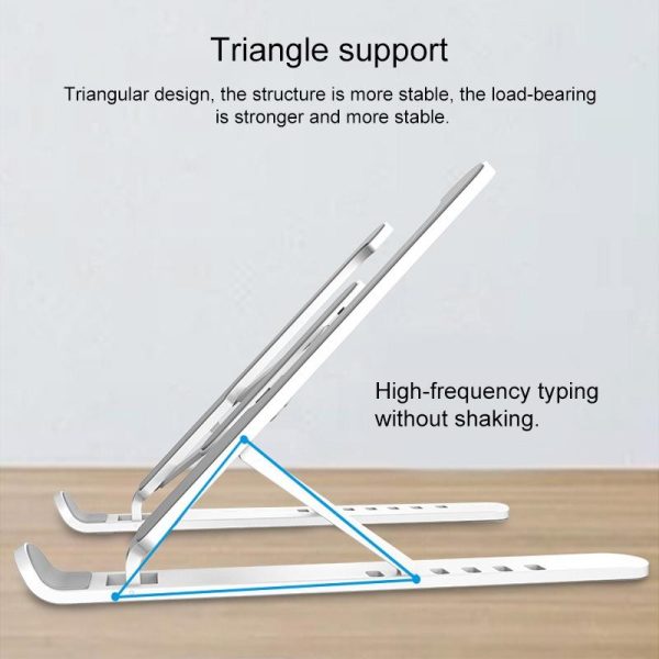 Foldable Laptop Stand for Desktop Cooling and Lifting - Black - Image 4