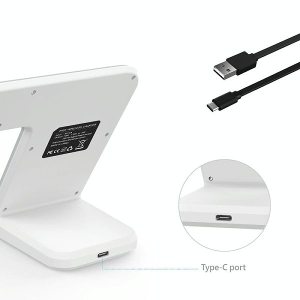 Vertical Magnetic Wireless Charger For Qi Phones & Apple Watch Black - Image 11