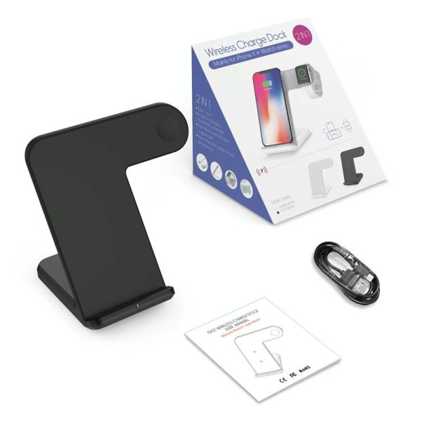 Vertical Magnetic Wireless Charger For Qi Phones & Apple Watch Black - Image 14