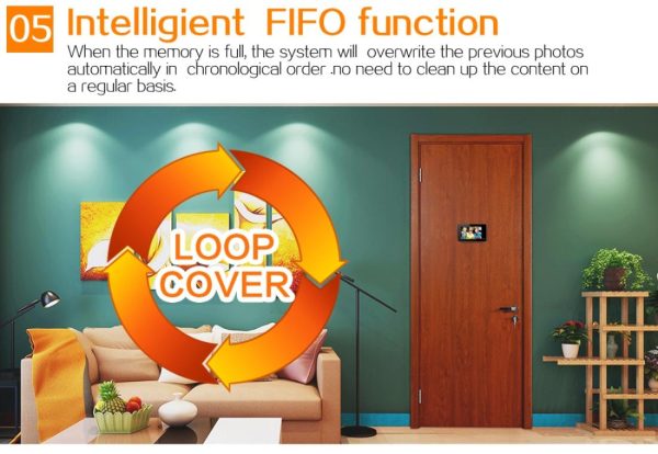 4.3 Security Camera Door Peephole With One-Key Watch - Black - Image 6