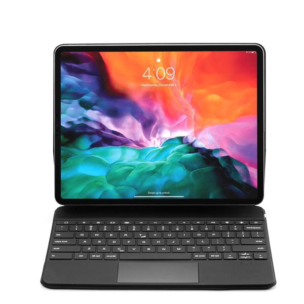 Ultra-Thin Detachable Bluetooth Keyboard Tablet Case For Ipad Pro 12.9 With Touchpad & Backlight - Black - Image 2