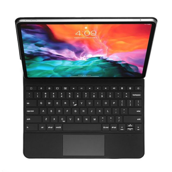 Ultra-Thin Detachable Bluetooth Keyboard Tablet Case For Ipad Pro 12.9 With Touchpad & Backlight - Black - Image 6