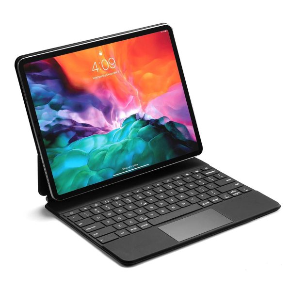 Ultra-Thin Detachable Bluetooth Keyboard Tablet Case For Ipad Pro 12.9 With Touchpad & Backlight - Black - Image 7